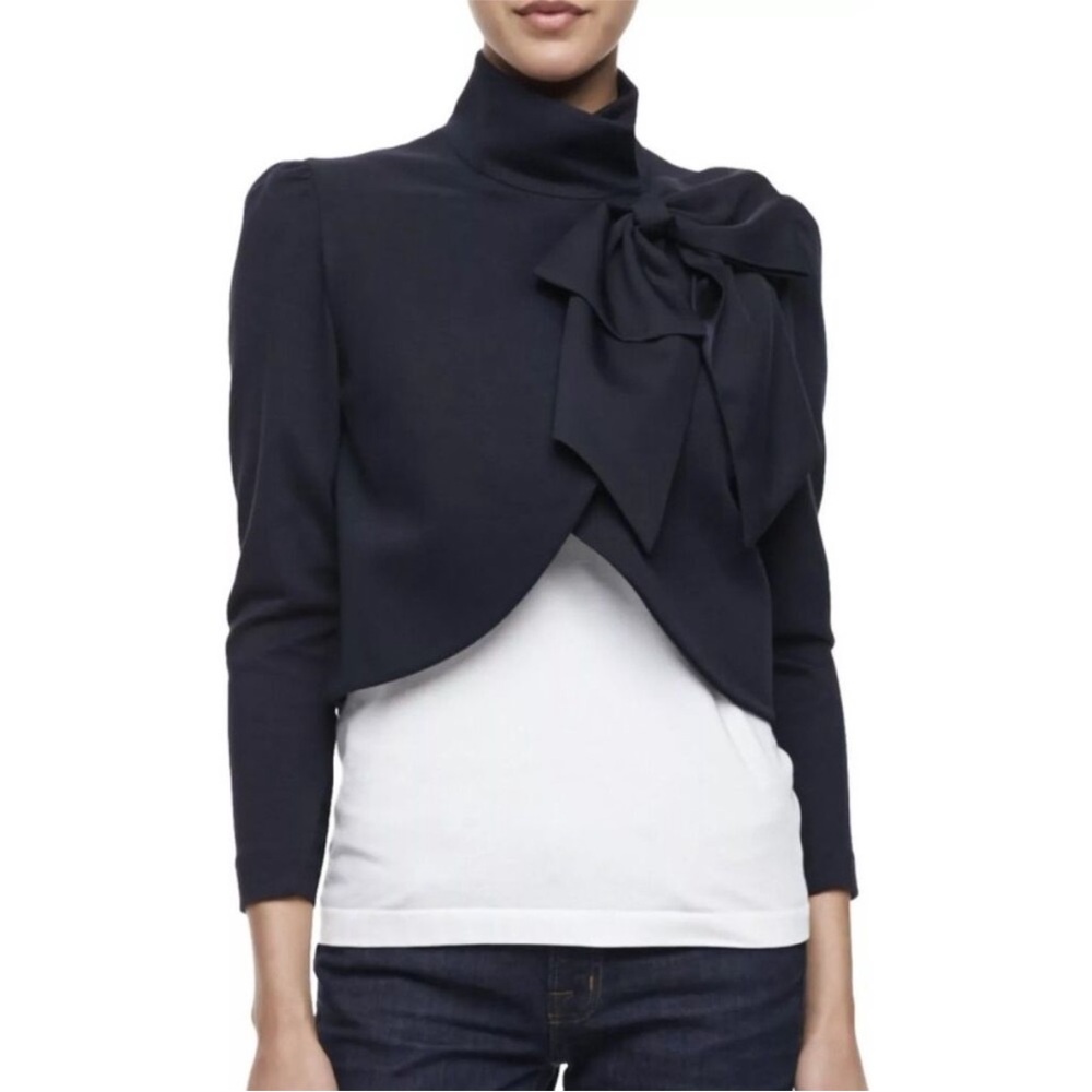 Alice + Olivia Navy Jacket with Bow size M